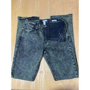 Forever 21 Women's Green Acid Wash Mid Rise Boot Size 27